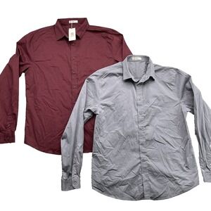 H2H Dress Shirts LOT (2) Men's XL Business Corpcore Career Outdoor Formal Office
